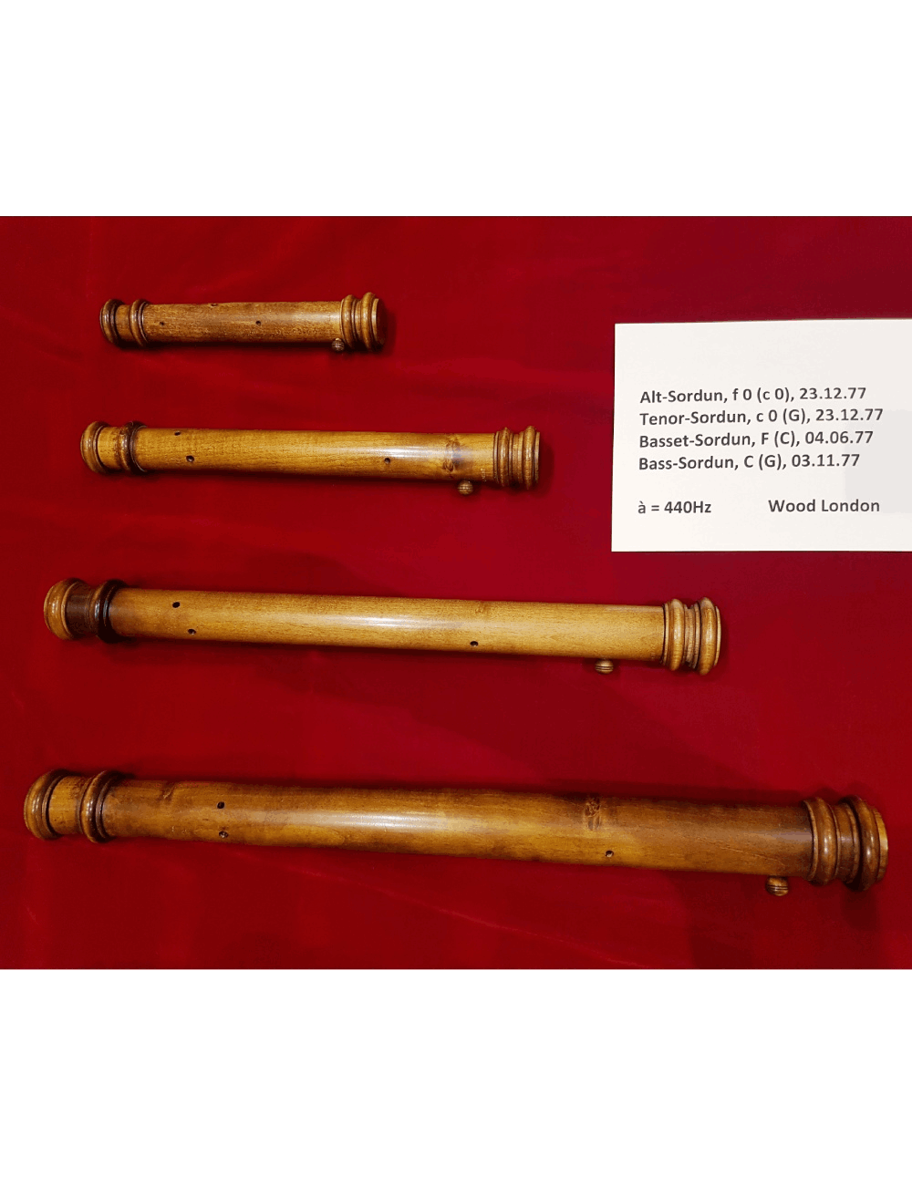 Sordune, Wood London: Alt, Tenor, Bass